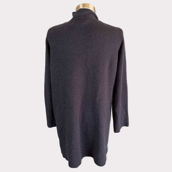 Premise Womens Medium Navy Blue Open Front Cardigan Sweater Pockets Blend - Picture 2 of 10